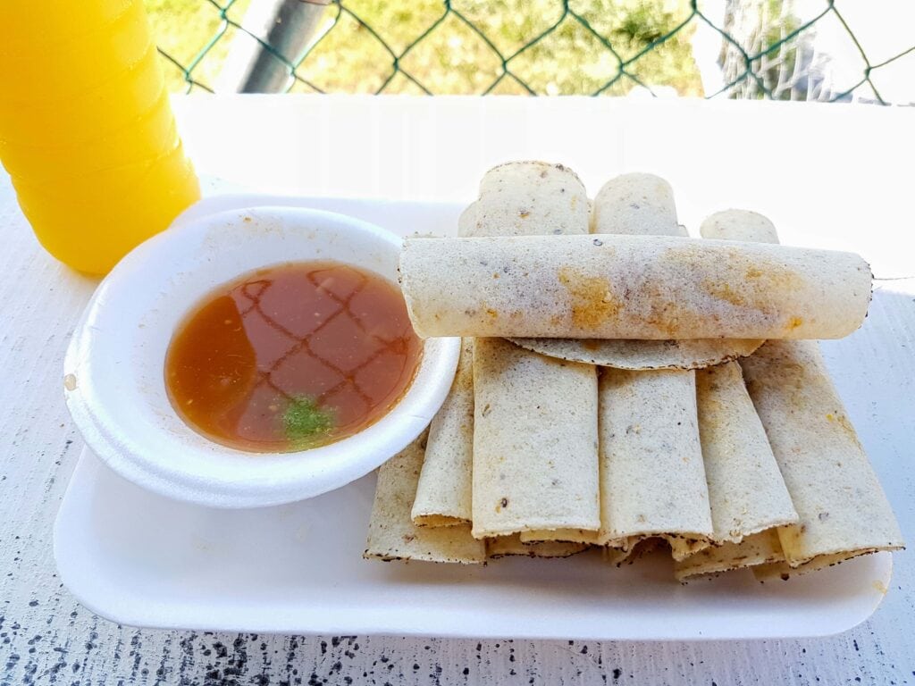 Rolled Tacos in Belize